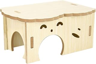 CIYODO Cabine De Hamster Casa De Madeira De Hamster Cama De Coelho Cama De Coelho Brinquedos Para Coelhos Esconderijo De Hamster Refúgio De Hamster Esconderijo Cabana Cama De Coelho
