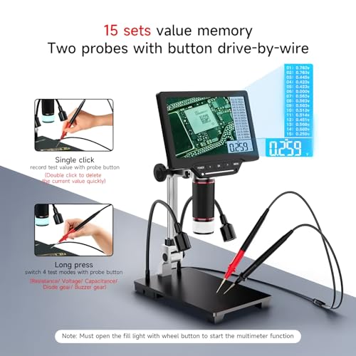 Microscope de mesure numérique AIXUN DM21 écran HD soudure BGA multi-angle 7"