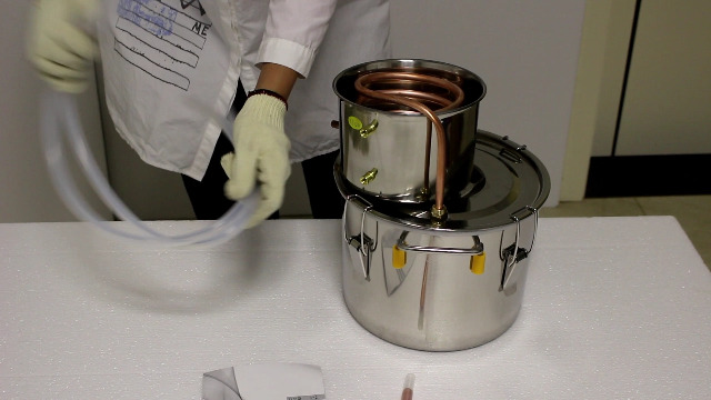 Alambicco Distillatore Fayelong In Rame - 10 Litri Per Acquaviti, Oli Essenziali E Vodka, Con Serpentina Di Raffreddamento - Foto 6