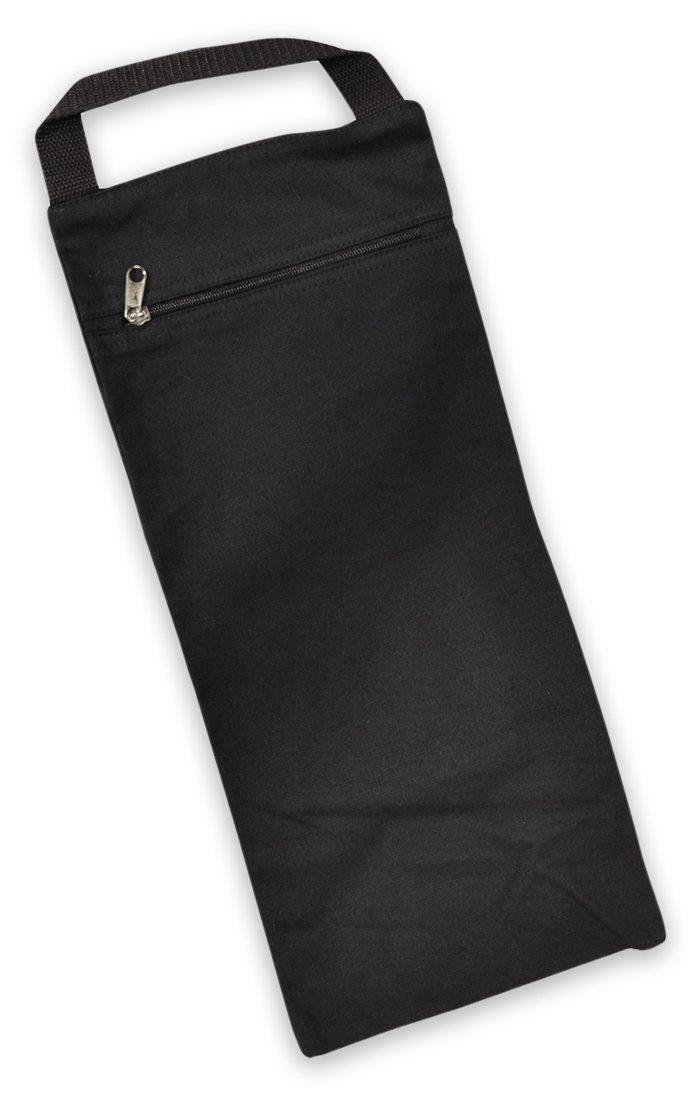 YogaAccessories Unfilled Sandbag for Yoga and Pilates - Black