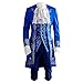 SIDNOR Beauty and The Beast Prince Dan Stevens Blue Uniform Cosplay Costume Outfit Suit