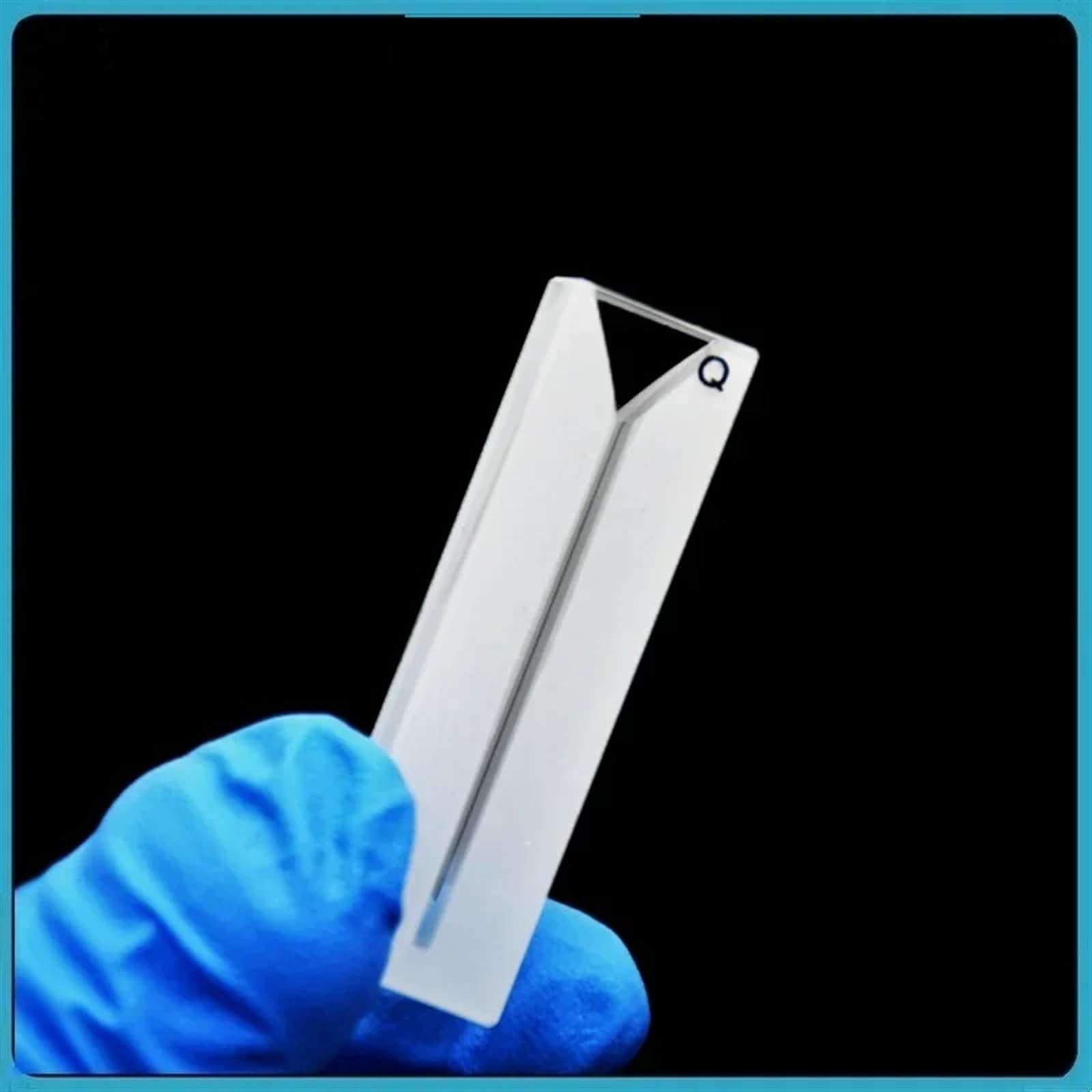 Laboratorio de óptica científica, Cubeta de microcuarzo con ranura de 1 mm, 350 ul, celdas de absorción de cuarzo de 0,35 ml, fabricada mediante proceso de sinterización, paquete de 2