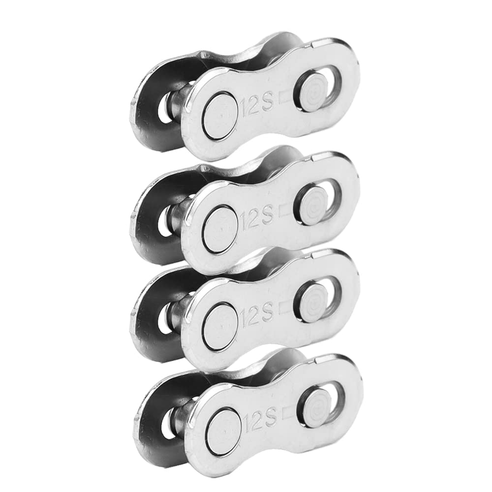 VG SPORTS 4 Pairs Bicycle Missing Link 1/6/7/8/9/10/11/12 Speed Chain Reusable Steel Bike Chain Link