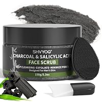 Scrub viso uomo al carbone di bambù con acido salicilico