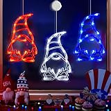 LOLStar 4th of July Lights, 3 Pack Red White and Blue Lights with Timer Function, Battery Operated I