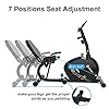 ONETWOFIT Recumbent Exercise Bike for Seniors and Adults, Indoor Stationary Bikes w 8 Level Resistance, LCD Monitor, Adjustable Seat, Cycling Fitness Equipment for Home Cardio Training 300 LB Capacity