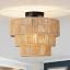 Rattan Ceiling Light 3-layer