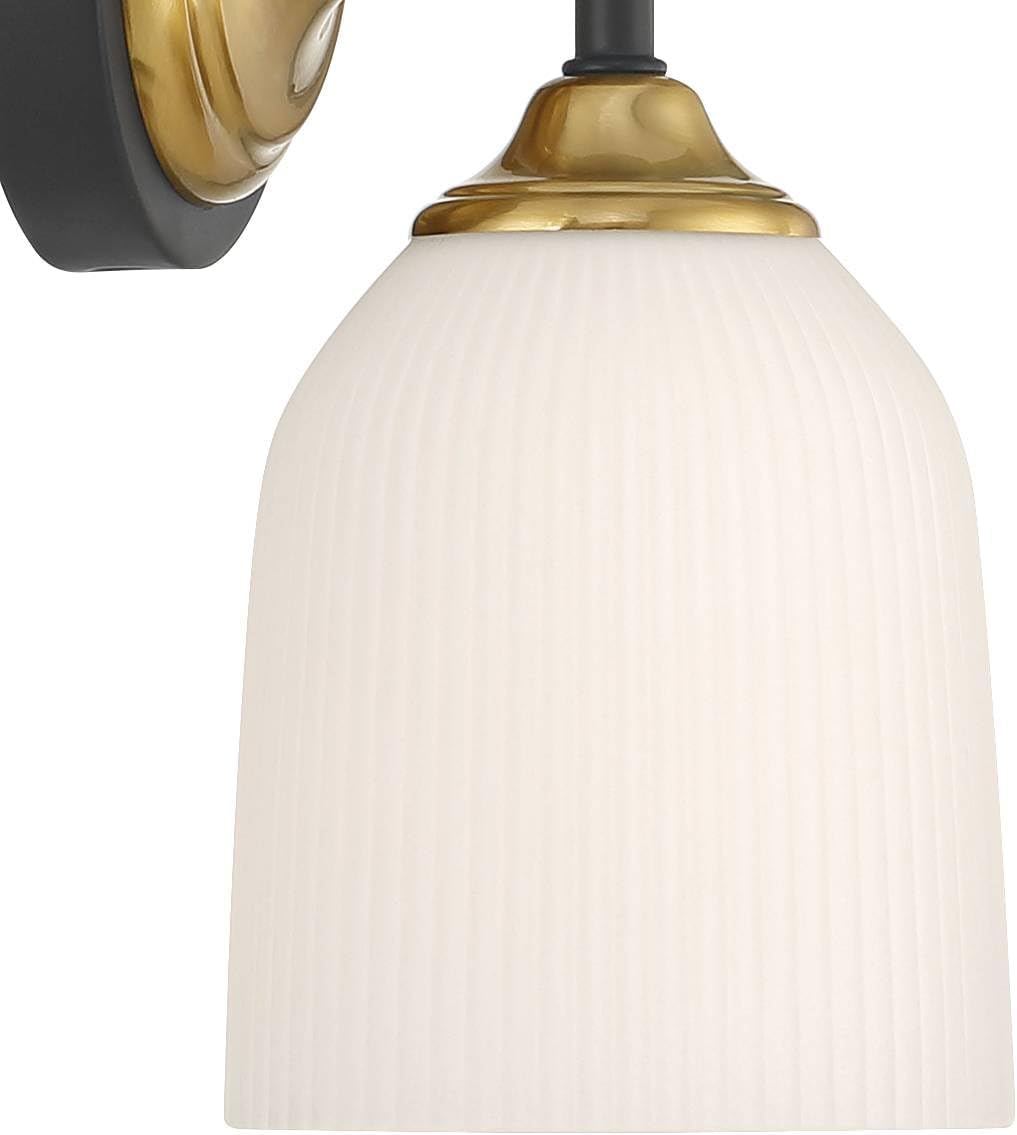 Possini Euro Design Possini Euro Zaragoza 9 1/2" High Gold and Matte Black Wall Sconce