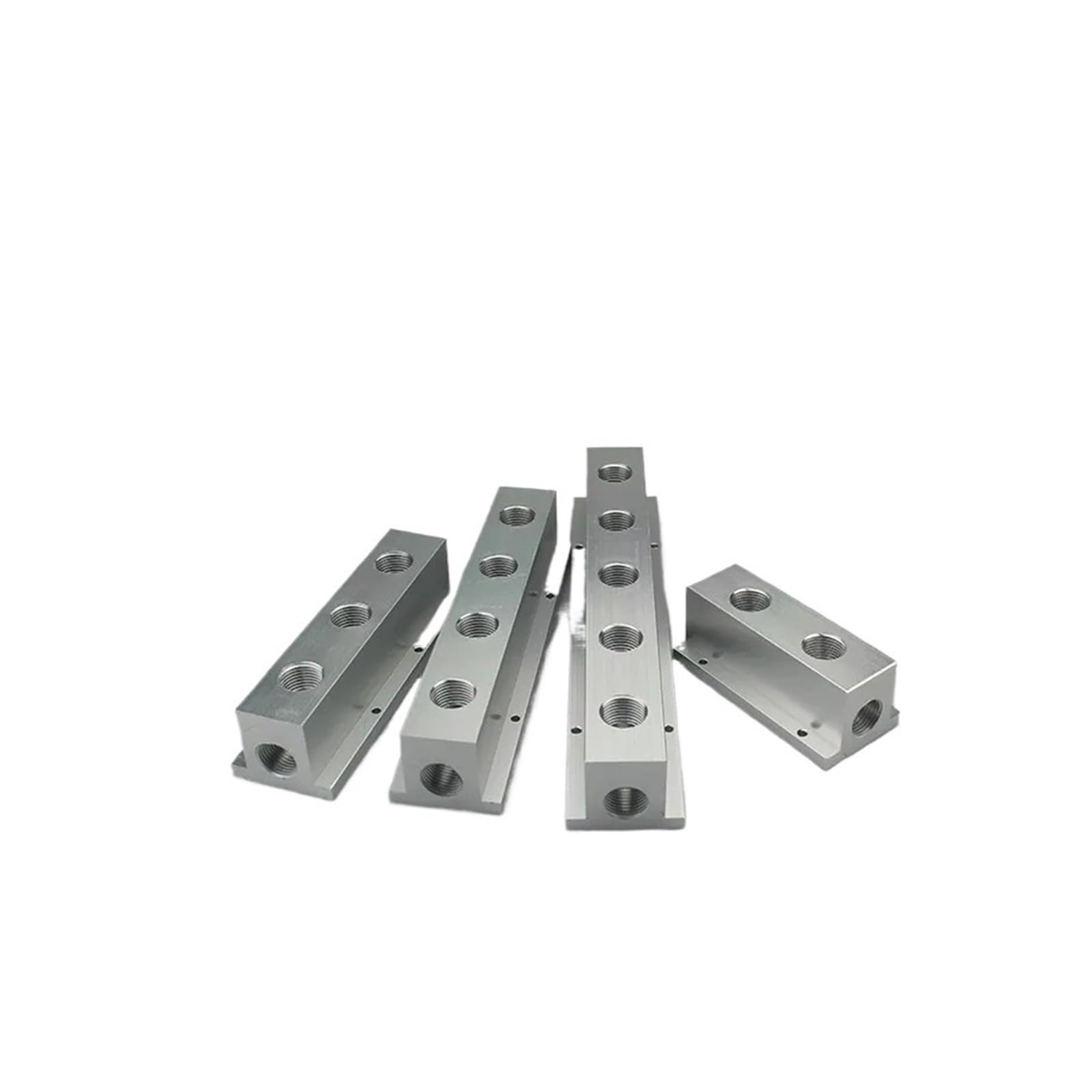 Conector rápido for colector neumático de aluminio en forma de T, rosca hembra BSP de 1/4", conector for compresor de aire(3 Way 5 Port)