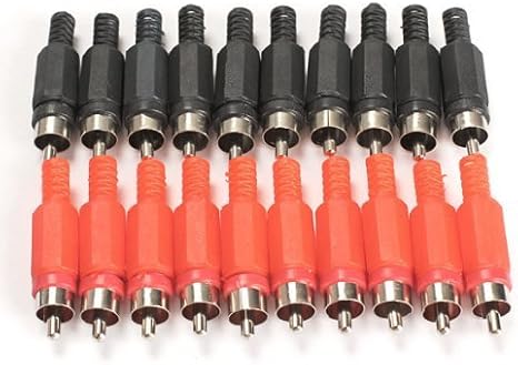 Honbay 20 Conectores RCA Plug Macho Audio Video