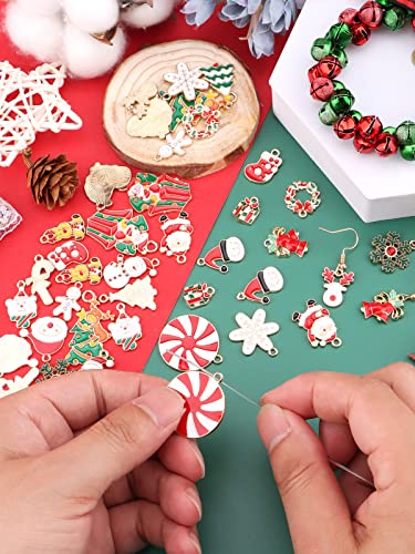 Kalolary 40Pcs Christmas Charms Xmas Alloy Charms Enamel Bracelet Charms Metal Earring Charm Assorted Pendant Charms For Christmas Party Diy Jewelry Necklace Bracelet Making Jewelry Diy Supplies #TOP2