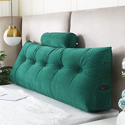 Gpround Wedge Headboard Pillows + Head Roll Pillow Bed Wedge Pillow for Headboard Large Bolster for Bed Rest Reading Pillows Backrest Pillows for Sitting in Bed