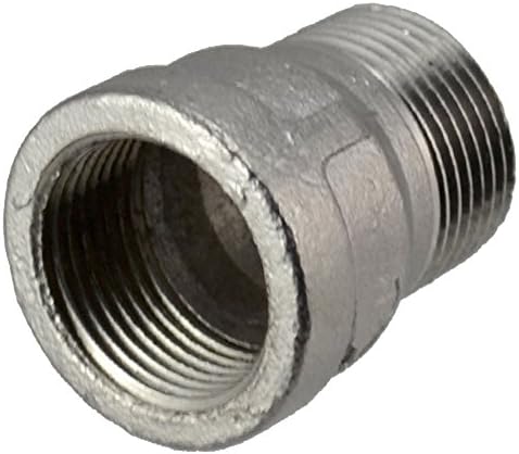 SuperWhole 1/2" Female x 1/2" Male Nipple Bush Adapter Bushing Pipe Fittings NPT SS304
