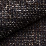 NOVELY® LANZ Premium Möbelstoff | Schwerer Webcharakter | grob gewebter Polsterstoff | Meterware | Struktur-Stoff | 15 Farben (08 Schwarz Braun)
