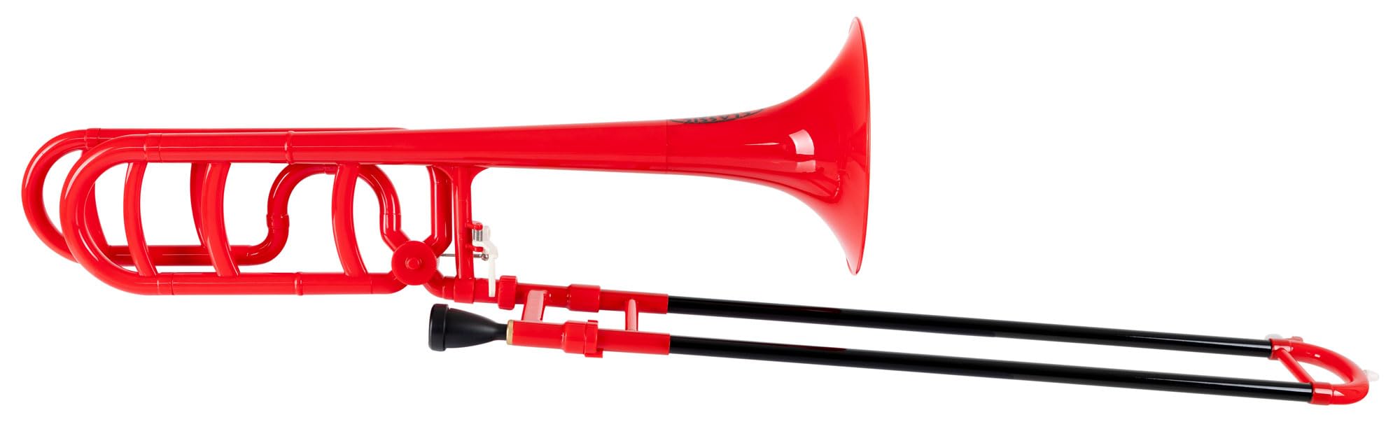 Classic Cantabile MardiBrass Trombone Quart en ABS - Accord Bb/F - Coulisse en fibre de verre - 850g léger - Perce : 13,9 mm - avec embouchure et housse - rouge