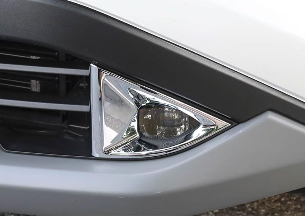 Front Fog Lights Covers Compatible With Nissan Rogue 2021 2022 2023 2024 2025 2026 Fog Lamp Frame Trim Replacement Exterior Car Accessories ABS 2PC(Glossy Chrome Style)