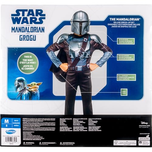 Star Wars The Mandalorian disfraz deluxe con capa y máscara miniatura 6