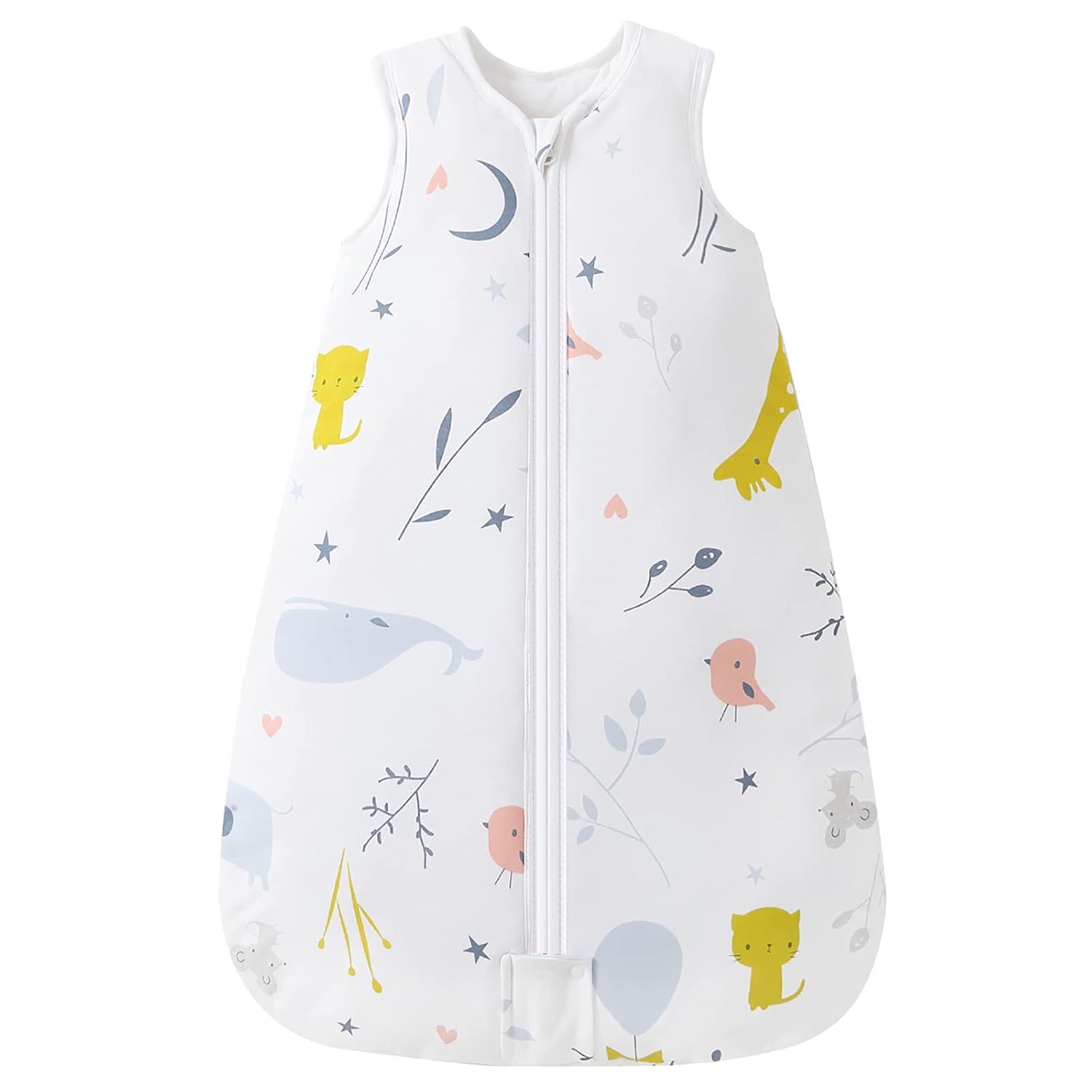 Mosebears Sleep Sack Baby Winter Wearable Blanket with 2-Way Zipper,2.5 TOG Cotton Sleep Sack Unisex (White Animal, 6-12 Months) Mosebears Sleep Sack Baby Winter Wearable Blanket with 2-Way Zipper,2.5 TOG Cotton Sleep Sack Unisex (White Animal, 6-12 Months)