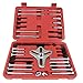 HFS (R) 46 Pcs Harmonic Balancer Puller - Gear Puller, Crank Shaft Pulley, Steering Wheel Kit Pulley Yoke Crank, Storage Case