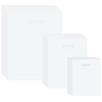 Vista 9 de Saintrygo 120 bolsas de compras transparentes de 2.36 mil con asas de 6 x 8/8 x 12/10 x 14 pulgadas, bolsas de plástico reutilizables para regalo