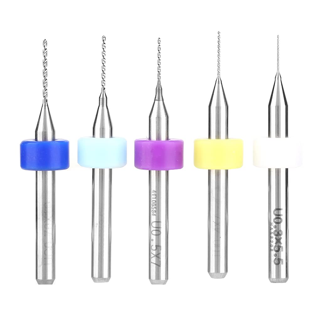 1.2mm Carbide Micro Drill Bits Set Tungsten Carbide Ground Wear 10Pcs Set Fits for PCB Drilling Machine Engraving Machine CNC