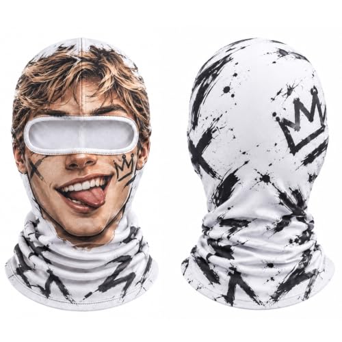 Funny Realistic Face Ski Mask Old Man Ski Mask with 3D Grandpa Print Winter - image 5