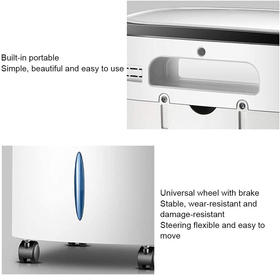 Evaporative Coolers Air Conditioning Fan Cooling Fan Plus Water Cooler Household Dormitory Mobile Small Air Conditioner Humidification and Refrigeration Negative Ion Purification 10 Liters L