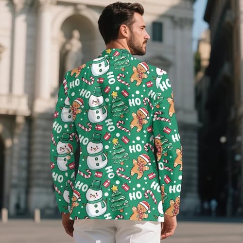 Christmas Jacket for Men Regular Fit Men's Suit Jacket for Banquet Christmas Party Mens Sport Coats with Pockets3