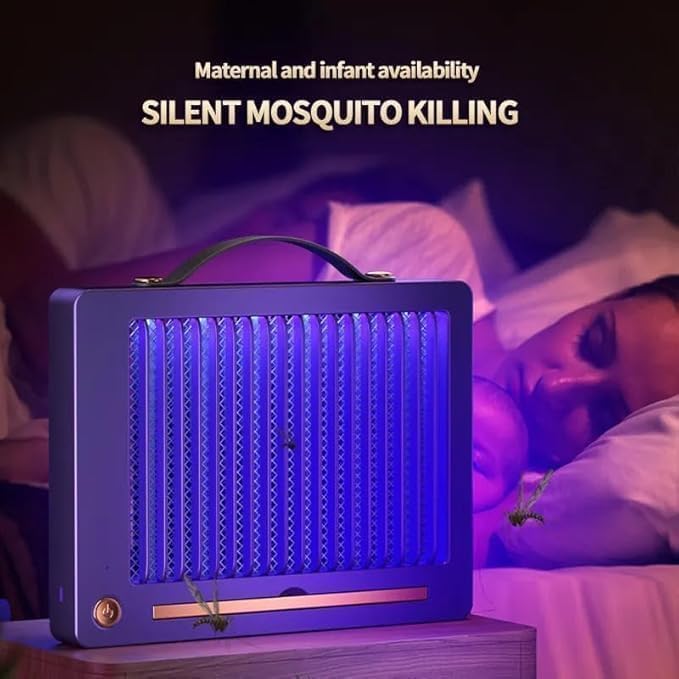 Image of Electric Mosquito Killer, Fly Insect Killer Machine, Insect Bug Zapper,Fly Catcher and Trap Killer LED Lamp for Restaurants,Home,Office,Bedroom-Rechargeable Night Lamp (White-Aspect)