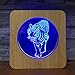 Tiger Animal 3D LED Plastic Night LightLamp Lámpara de mesa Niños Colores...