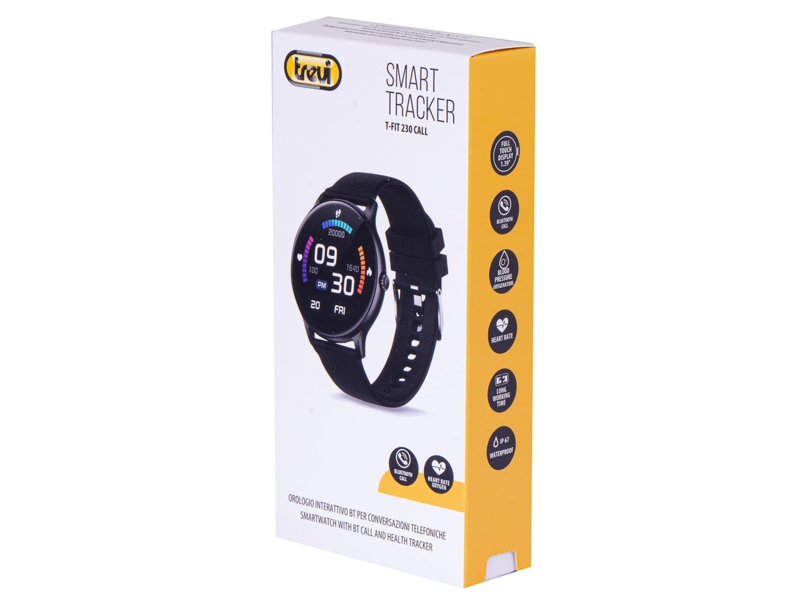 Montre Intelligente Trevi T-FIT 270 - Écran 1,69", Appels Bluetooth, Suivi Santé | Compatible Android/iOS
