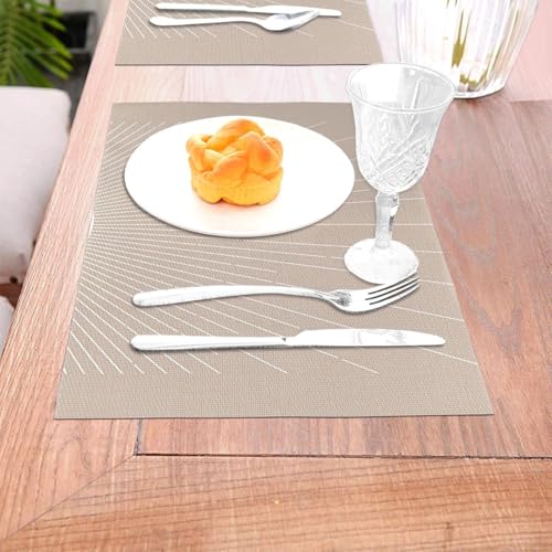 Sets de table géométriques pour repas en intérieur et extérieur