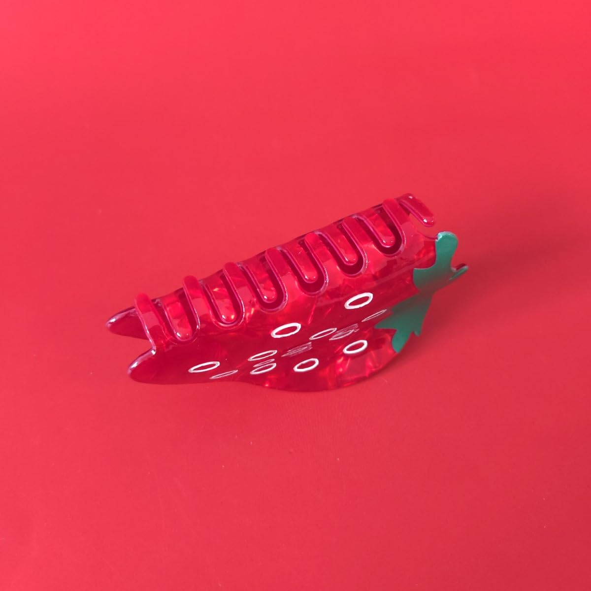Funny Strawberry Hair Clips,Cute Acrylic Fruit Claw Clip,Small Claw Clip for Women,Red - Image 4