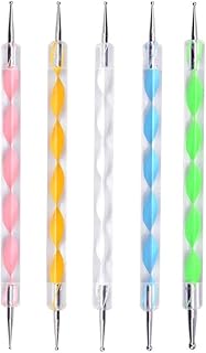 ادوات تنقيط لتجميل الاظافر، 5 اقلام تلوين لتجميل الاظافر، مجموعة ادوات لرسم انماط الزخرفة على الطين او لفن الاظافر (5 قطع/مجموعة)