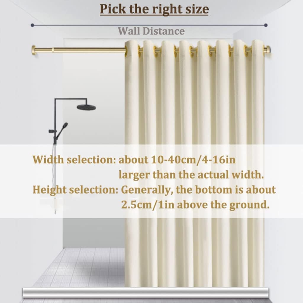 Best Shower Curtain Polyester Shower Curtain with Metal Grommets and Hooks Shower Curtain Liner Tub Curtains with Telescopic Rod for Bathroom Bath Decor (B 180x180cm)