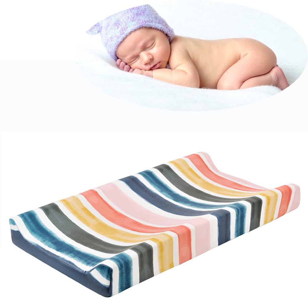 Diaper Changing Pad Cover, Cradle Mattress Sheets for Boys Girls Changing Soft Boho Table Sheets - Machine Washable Healthy Only Cover (Floral)