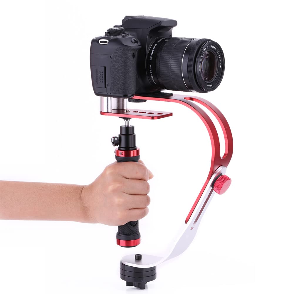 Stabilizzatore Video Portatile Professionale per Fotocamera, Eccellente stabilità con Superficie di Montaggio Gommata, Compatibile con DSLR