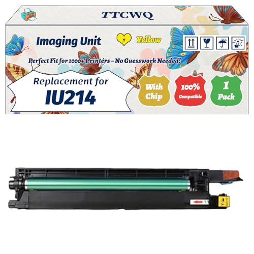 Image of TTCWQ Compatible for Konica Minolta IU214 Imaging Unit Work for Konica Minolta (Drum Unit+Developer Unit) Bizhub C 227 Bizhub C Printers (1 Pack Yellow)