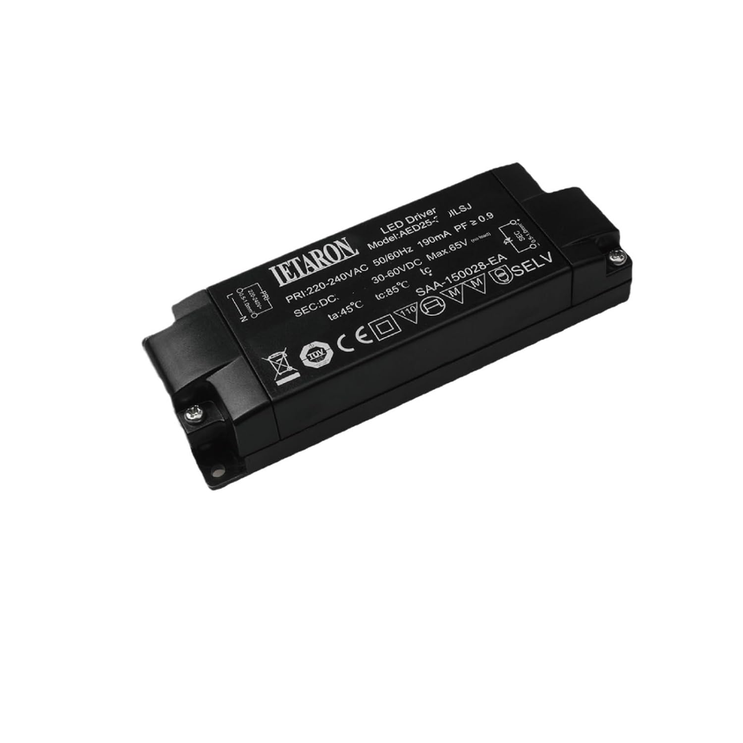 25W12V Constant Voltage Driver Power Supply AED25-12VLSJ Light Strip with LED Bathroom Mirror