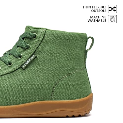 HOBIBEAR Womens Barefoot Shoes | Wide Toe Box | High Top Canvas | Comfortable Trail Running Sneaker4