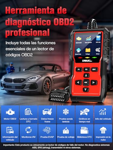 EOBD maquina diagnóstico coche con funciones OBDII completas y lector de fallos 3