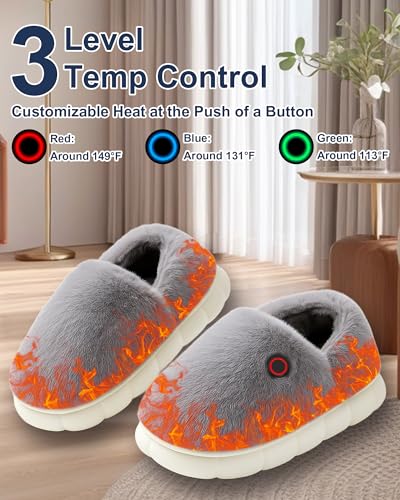 Lilia Heated Slippers for Women, Soft Heated House Shoes Winter Comfort Gift Idea3