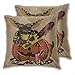 anzonto Gremlins Lot de 2 taies d'oreiller carrées en polyester pour canapé, lit, voiture, café, fête 40 x 40 cm