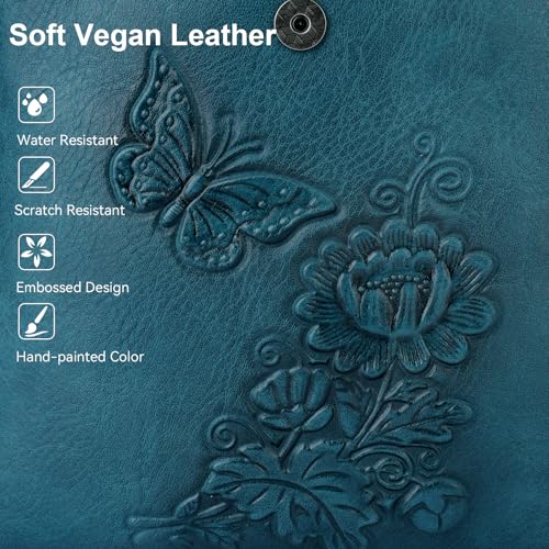Image of Small Crossbody Purse for Women, Vegan Leather Multi Pocket Bag | Small Crossbody Bags for Women with Embossed Design, Adjustable Strap, Lightweight Travel Shoulder Bag for Daily Use and Gift