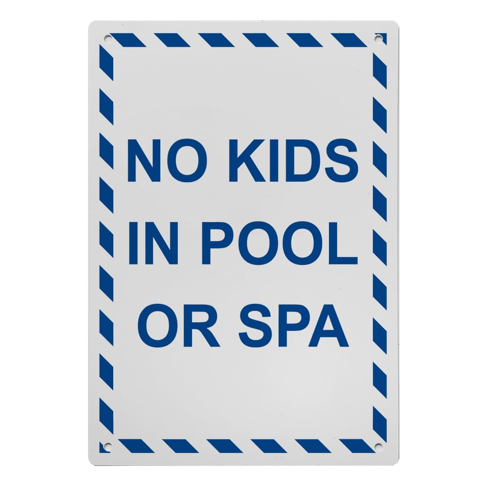 No Kids In Pool Or Spa Sign, 8.5 x 11 in
