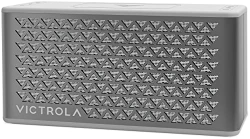 Image of Victrola Music Edition 2 - Tabletop Bluetooth Speaker, IP67 Water & Dust Resistant, 20 Hr Battery Life, Multi-Speaker Pairing, Premium Sound & Passive Bass Radiator, Wireless & USB-C Charging (Silver)