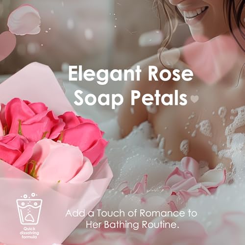 Body & Earth Spa Baskets for Women - 5 Piece Rose Scented Bath Sets with Shower Gel, Body Scrub, Body Lotion, Hand Soap, Mothers Day Gifts for Mom - Image 6