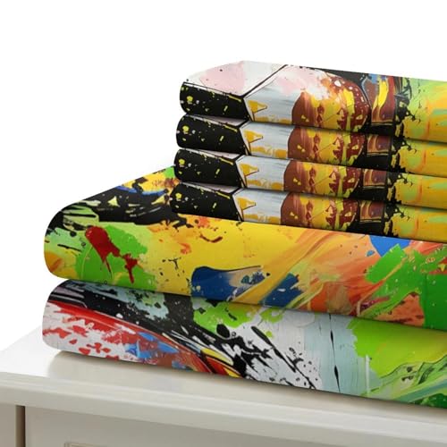 Parure de lit loup 3D effet microfibre résistante et ultra douce de taille King