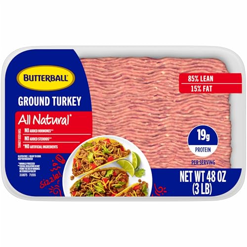 Butterball, Fresh All Natural 85%/15% Lean Ground Turkey, Family-Sized, 3 lb