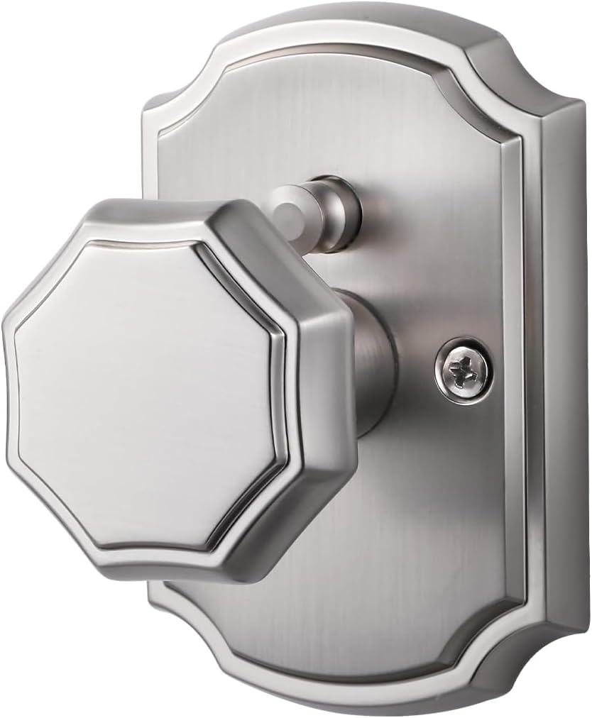 MRML Privacy Door Knobs Brushed Nickel Door Knob, Silver Door Knob for ...
